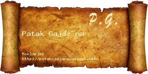 Patak Gajána névjegykártya